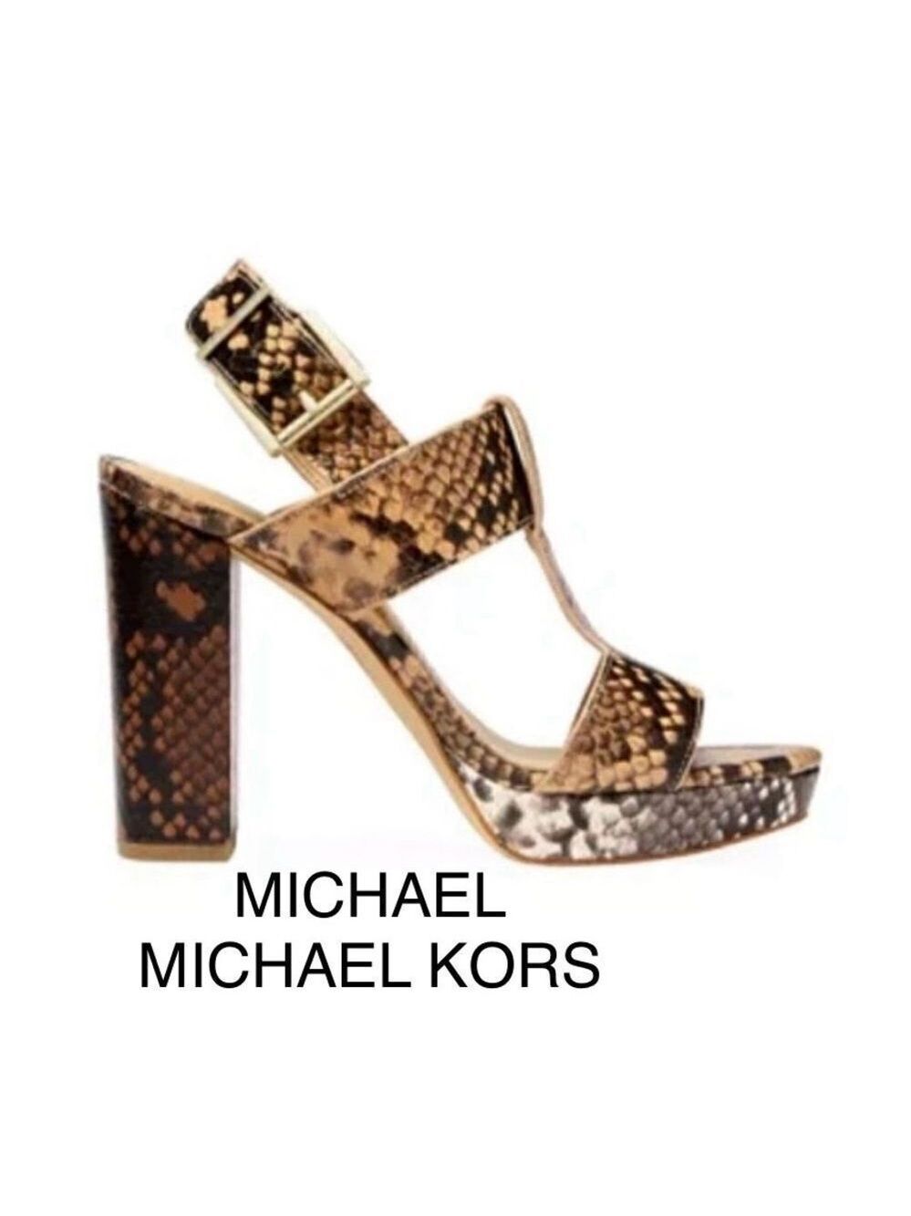 New Authentic Michael Michael Kors Becker T Strap Sandals